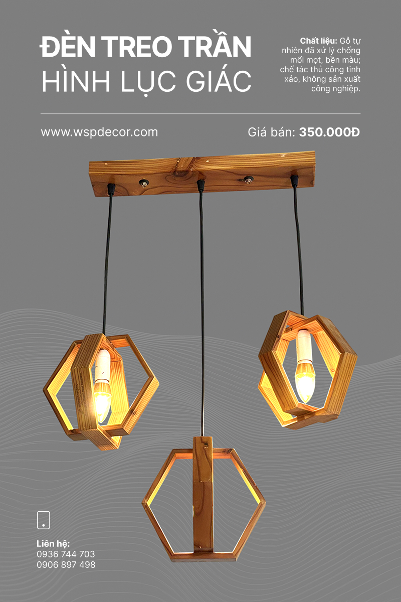 2 Đen treo tran hinh luc giac