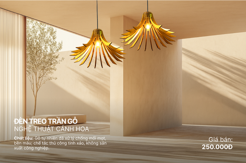 3 Đen treo tran go ghe thuat canh hoa