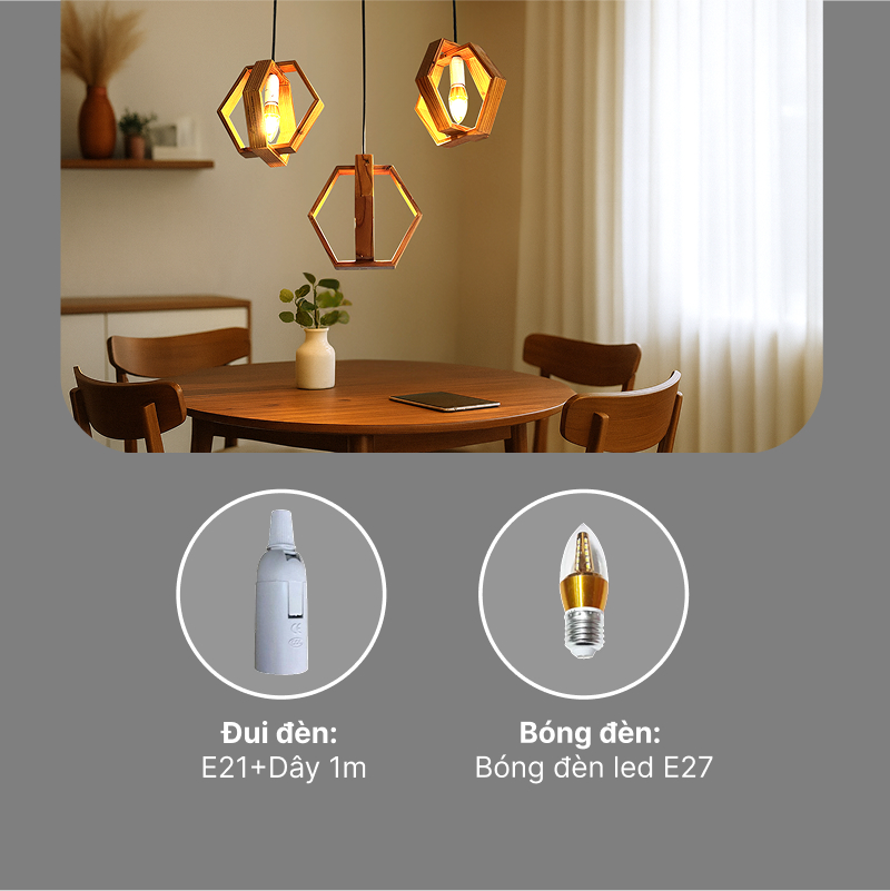 3 Đen treo tran hinh luc giac