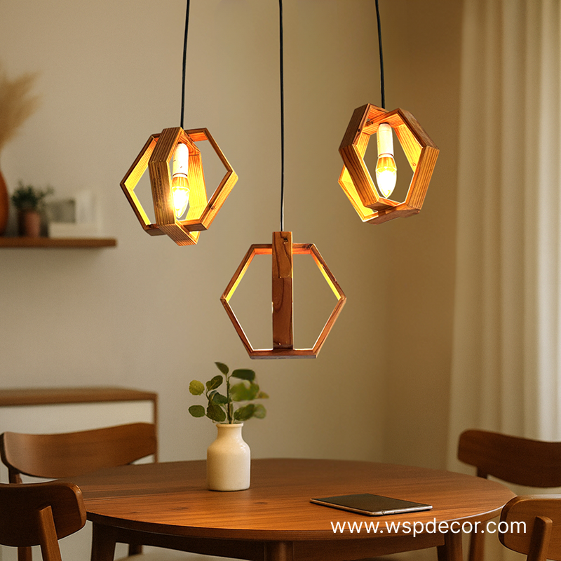 4 Đen treo tran hinh luc giac