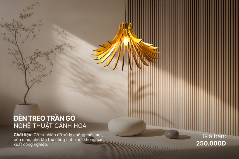 5 Đen treo tran go ghe thuat canh hoa