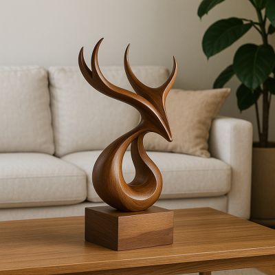 Tượng Trang Trí Nghệ Thuật Hươu Gỗ