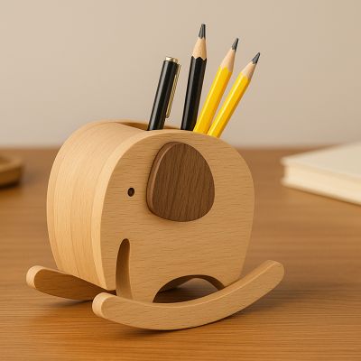 HỘP BÚT GỖ HÌNH VOI