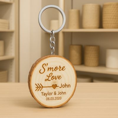Móc Khóa Gỗ Khắc Tên Cá Nhân
